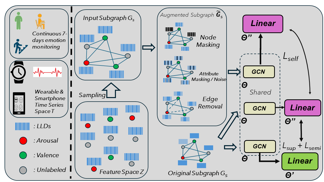 Self-supervised graph representation learning framework diagram